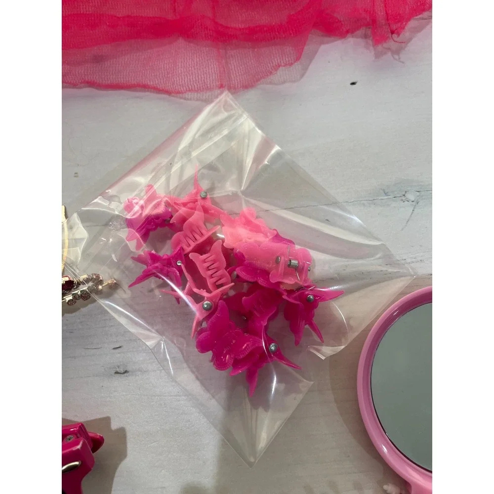Girls pink Costume Dress Up Tutu Feather Boa Tiara Sunglasses Hair‎ Accessories